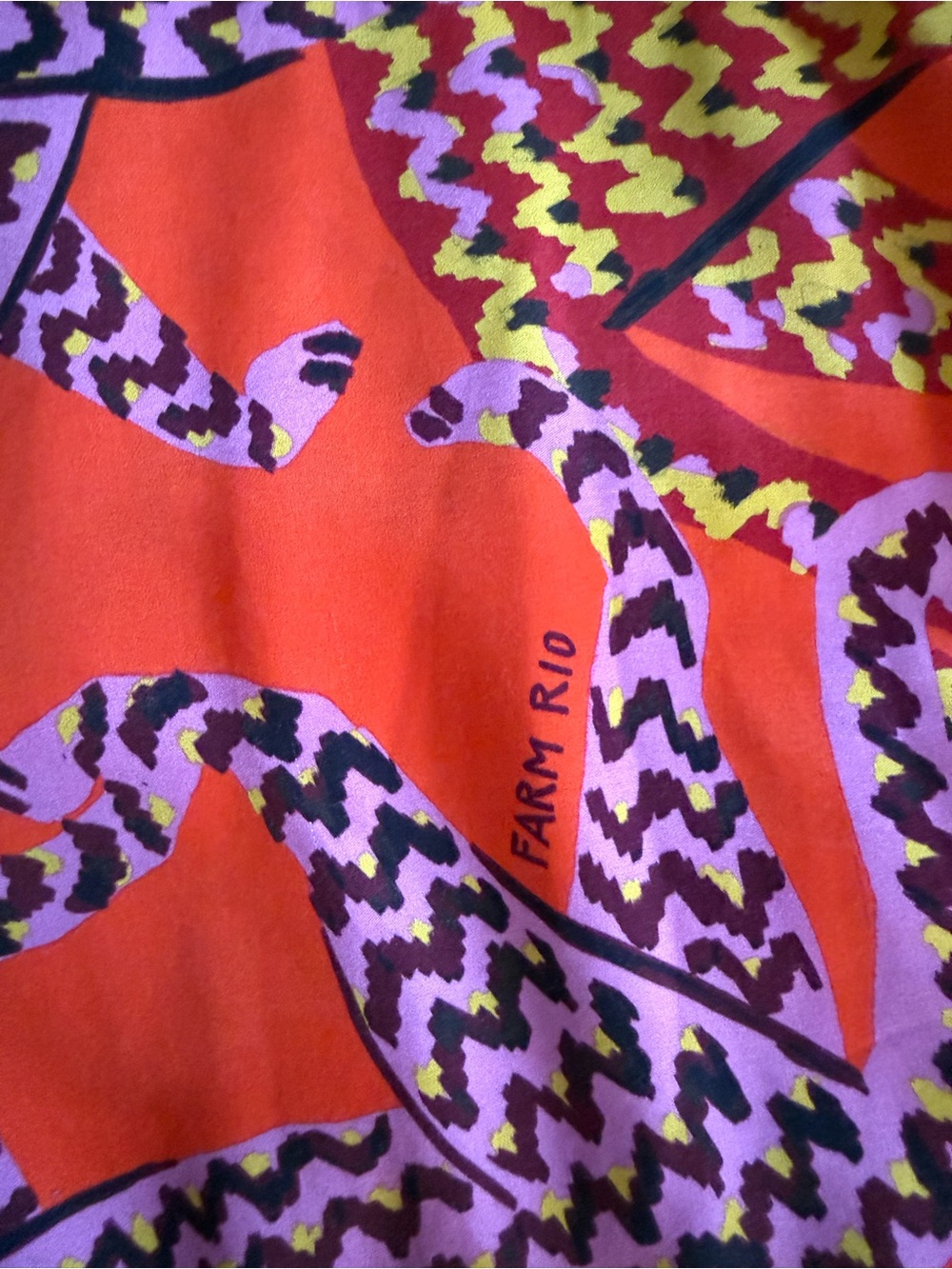 FARM Rio Multicolor Orange & Pink Slip Dress - Picture 6 of 7